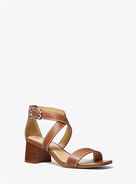 michael kors axton leather sandal 3 belt|Women's MICHAEL Michael Kors Ashton Mid Sandal .